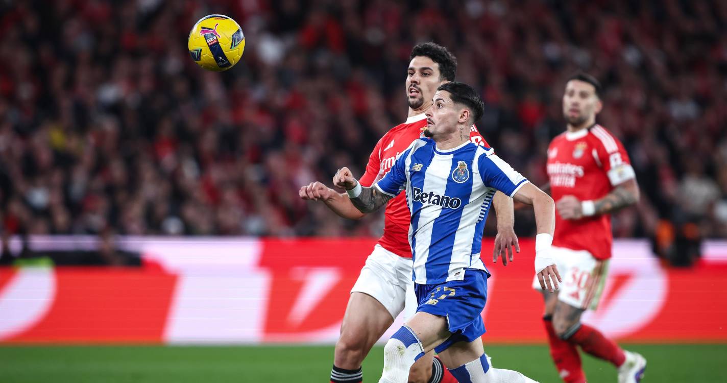 I Liga: FC Porto ‘desperdiça’ vantagem de dois golos e empata na visita ao Benfica