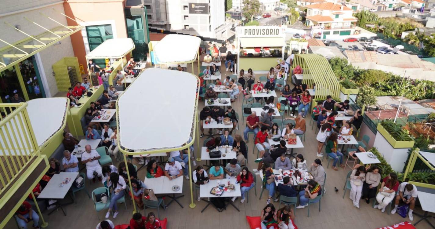 Tudo a postos para o Geórgia-Portugal na ‘fan zone’ do Madeira Shopping (com fotos)
