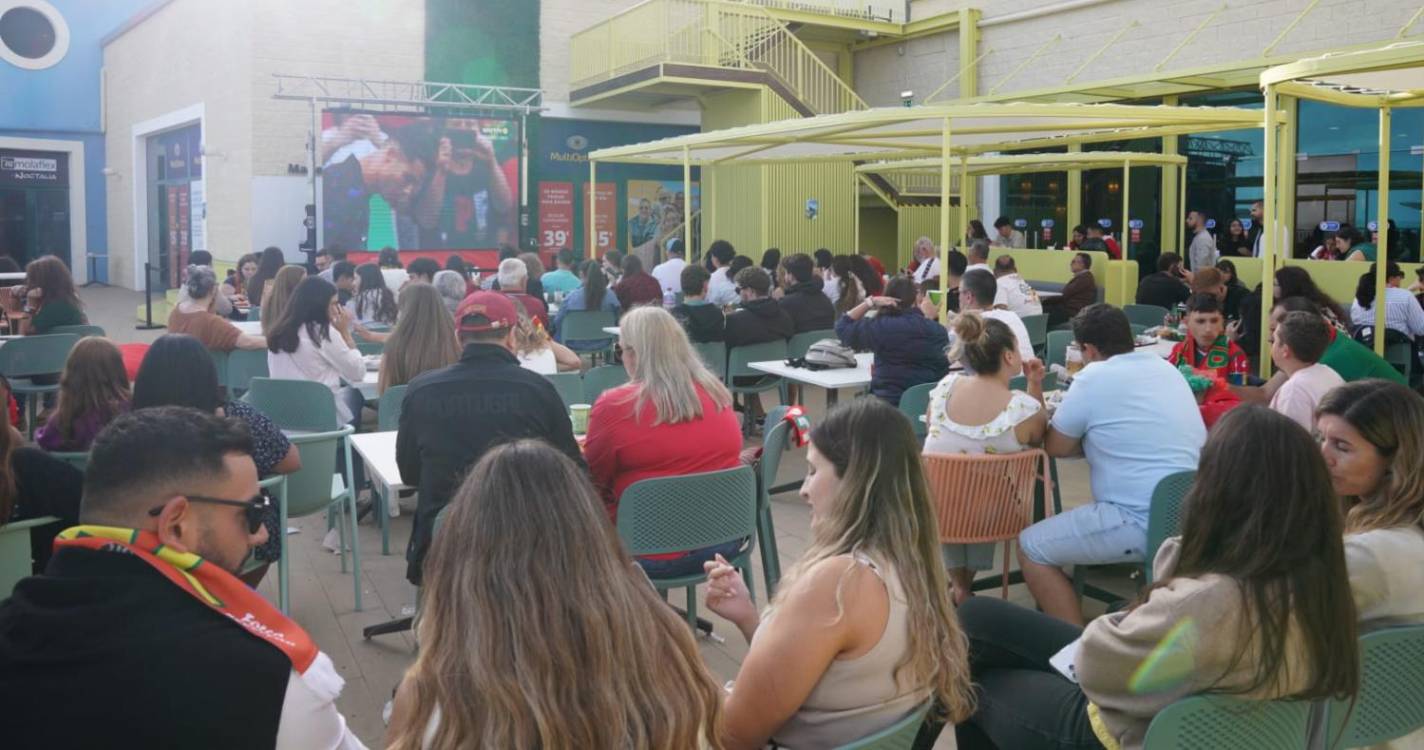 Tudo a postos para o Geórgia-Portugal na ‘fan zone’ do Madeira Shopping (com fotos)