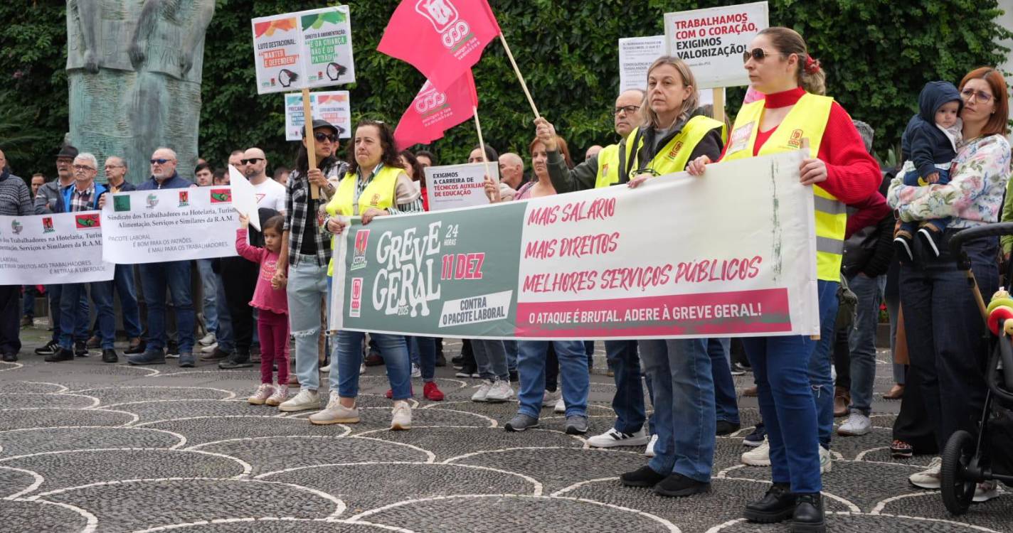Centenas de trabalhadores marcam presença na concentração por “direitos laborais” (com fotos)