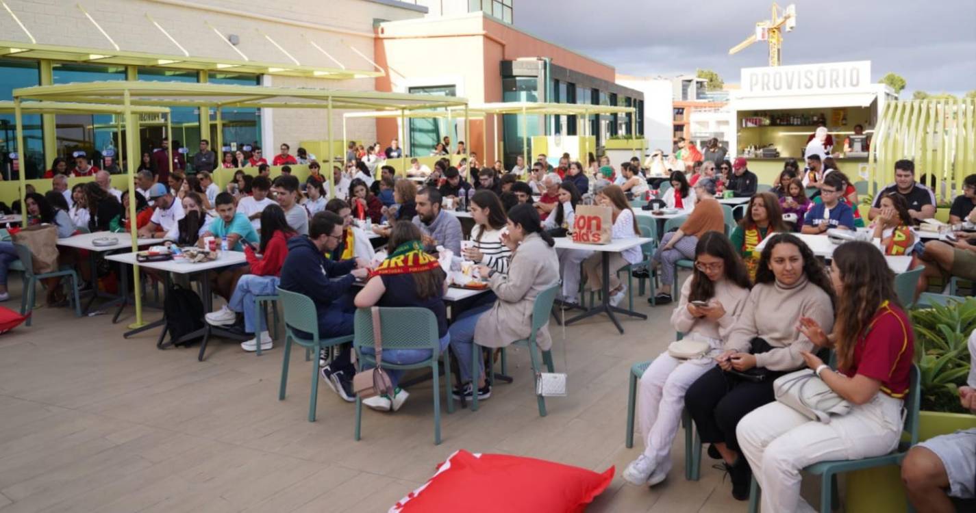 Tudo a postos para o Geórgia-Portugal na ‘fan zone’ do Madeira Shopping (com fotos)