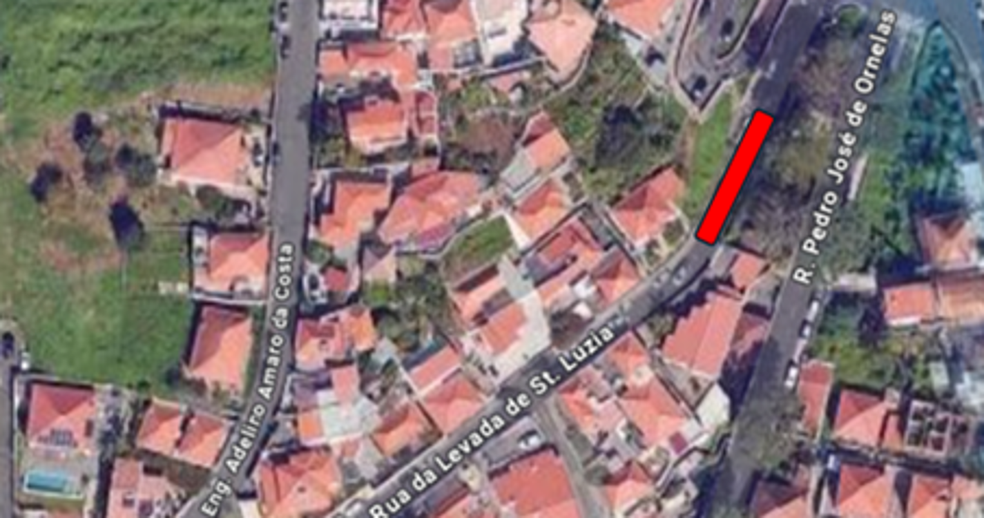 Interrupção da circulação rodoviária na Rua da Levada de Santa Luzia