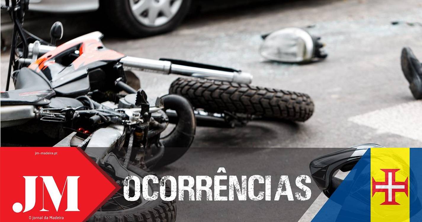 Passageira de moto ferida em acidente no Funchal