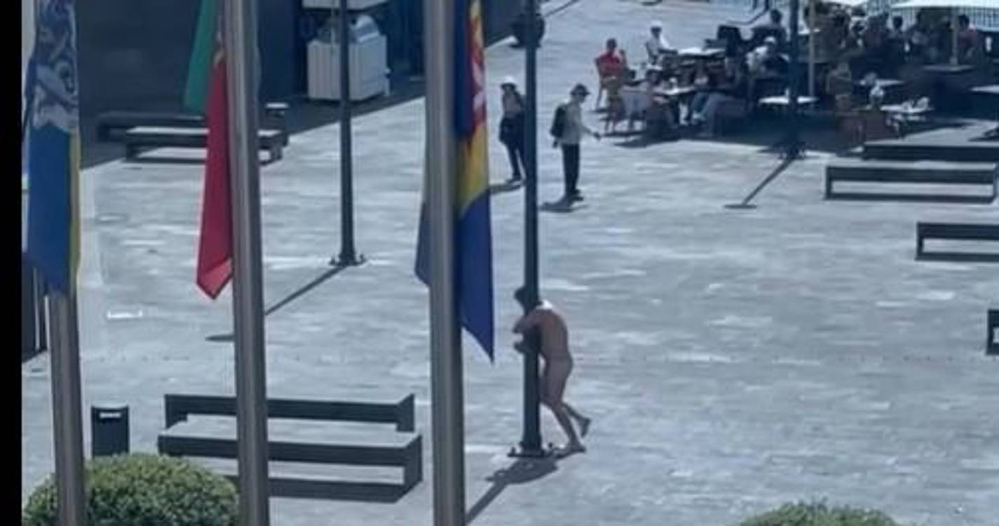 Homem nu e visivelmente alterado causa apreensão em Câmara de Lobos
