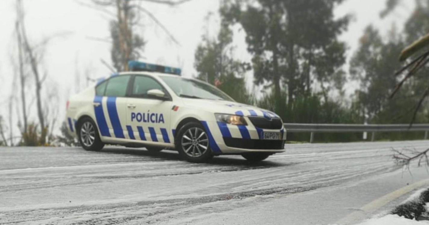 PSP reforça vigilância nas estradas com gelo na sequência de um acidente