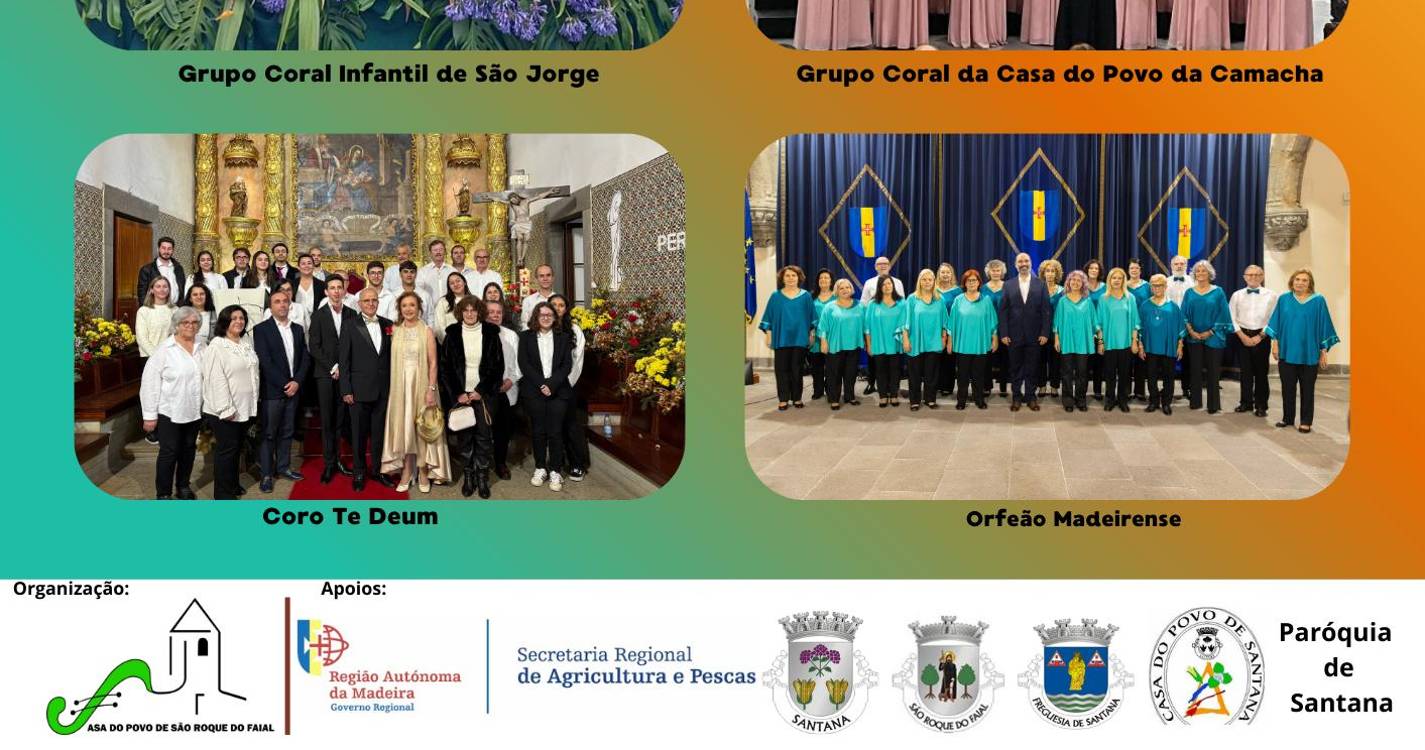 Encontro de Grupos Corais em Santana no domingo