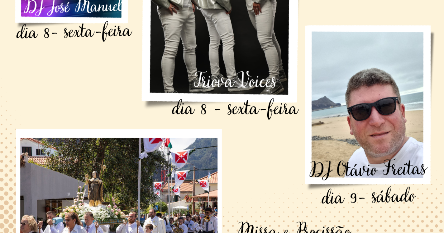 Festa em Honra de Santa Clara nos dias 8, 9 e 10 de agosto no Curral das Freiras