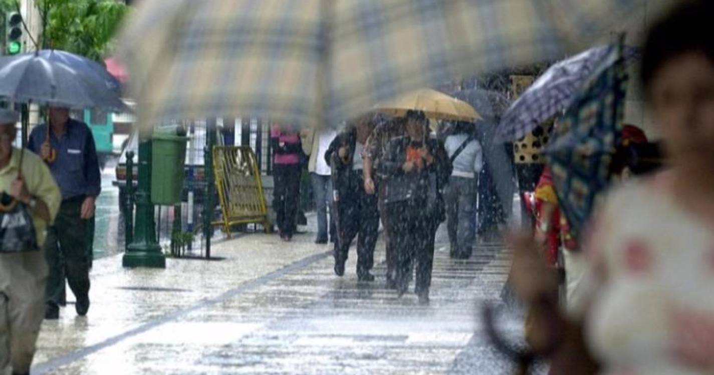 Aviso Laranja para precipitação na Madeira e Porto Santo para terça-feira