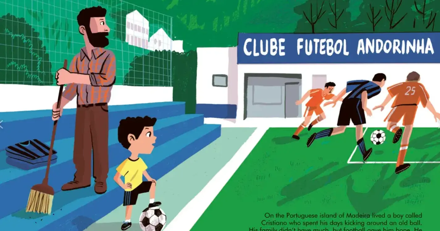 Cristiano Ronaldo junta-se a coleção de biografias ilustradas para crianças