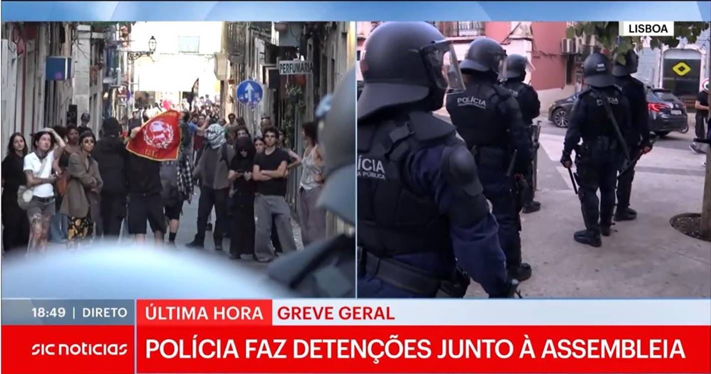 Greve geral: Confrontos entre a polícia e manifestantes