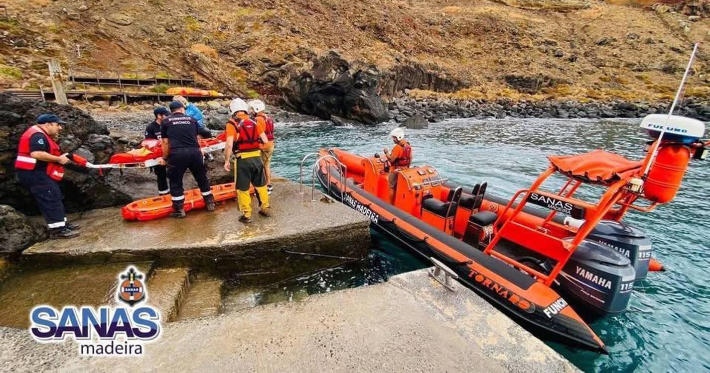 Cidadã alemã resgatada pelo SANAS no Cais do Sardinha