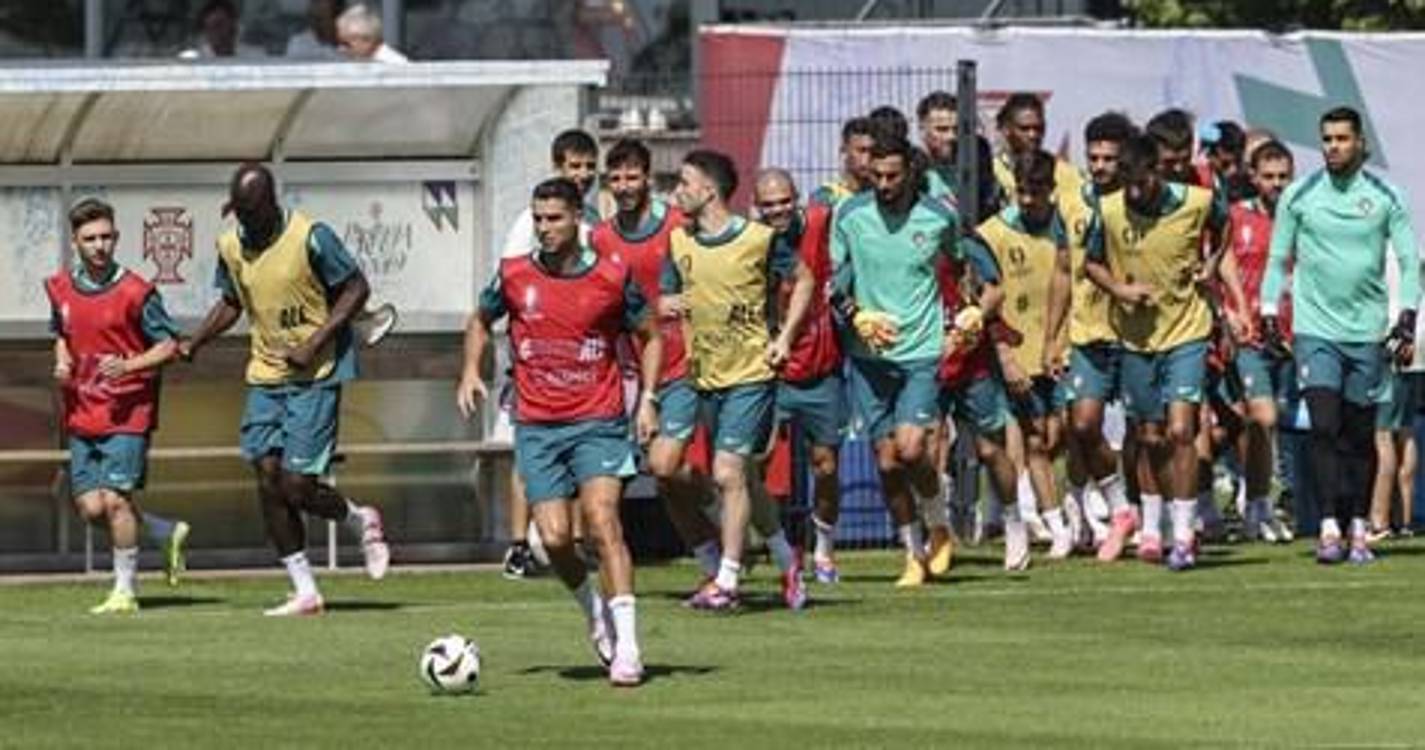 Euro2024: Seleção portuguesa treina em Marienfeld e viaja até Frankfurt