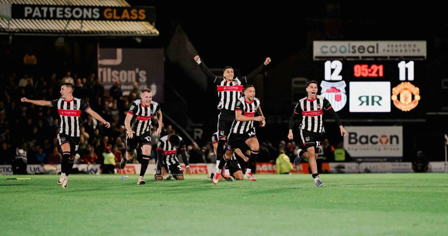 Manchester United, de Amorim, afastado da Taça da Liga pelo Grimsby do 4.º escalão
