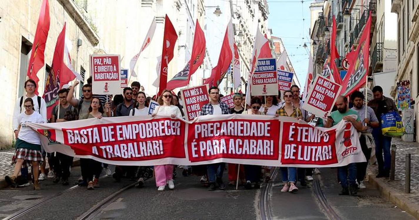 Jovens trabalhadores de Lisboa reivindicam aumento dos salários e fim da precariedade