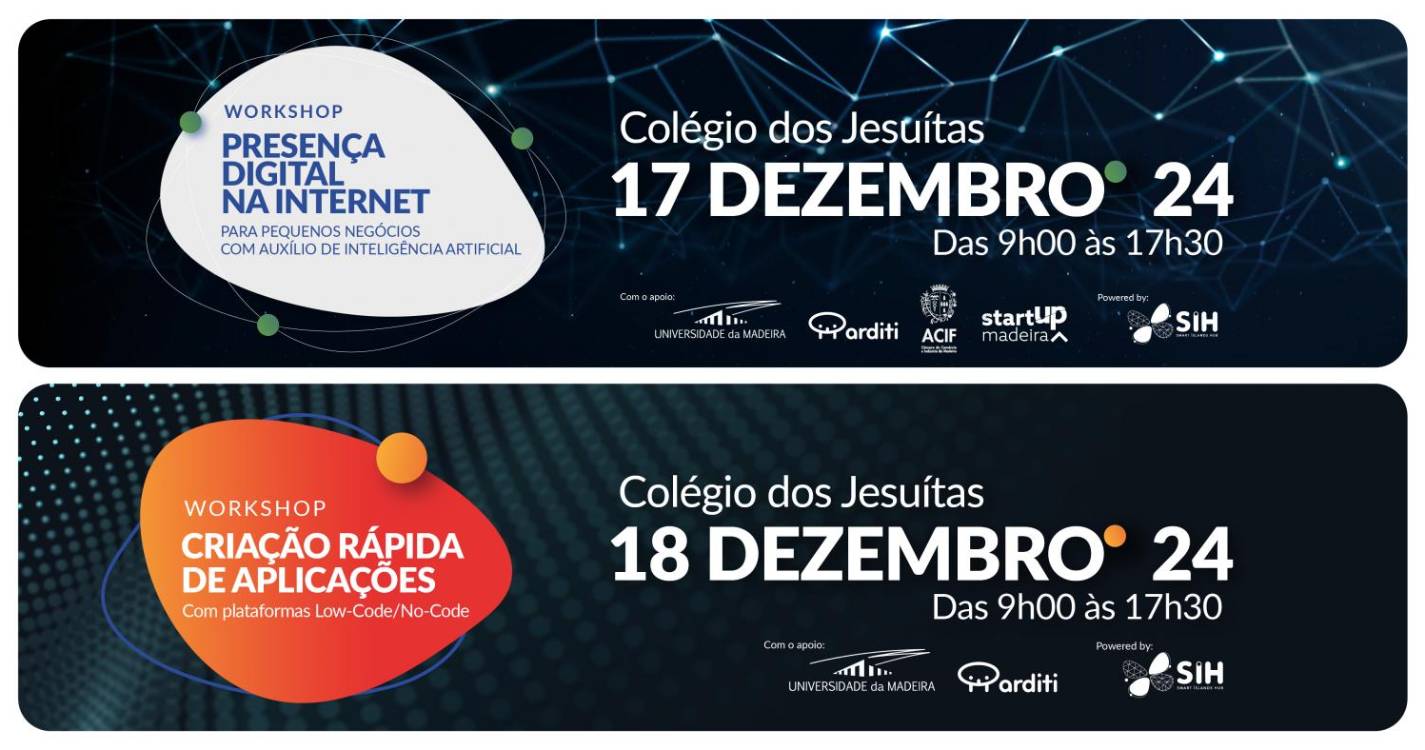 Smart Islands Hub promove workshops sobre Presença na Internet e Low-Code/No-Code na Madeira