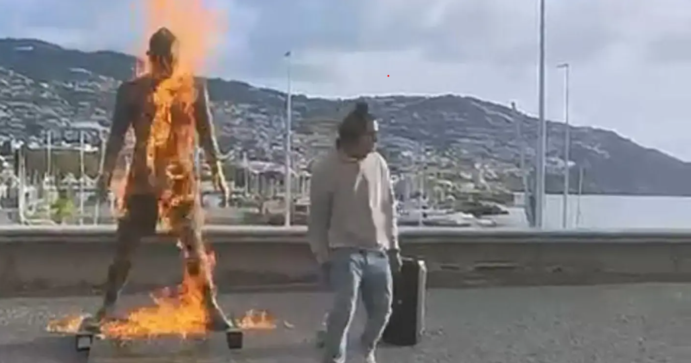 PSP confirma detenção de jovem que ateou fogo à estátua de Cristiano Ronaldo