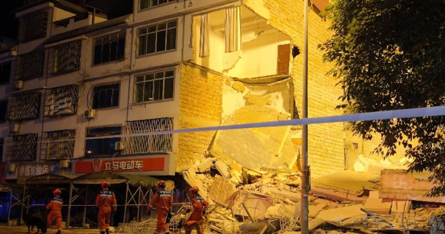 Sismo de magnitude 5,2 no sul da China faz dois mortos e um ferido