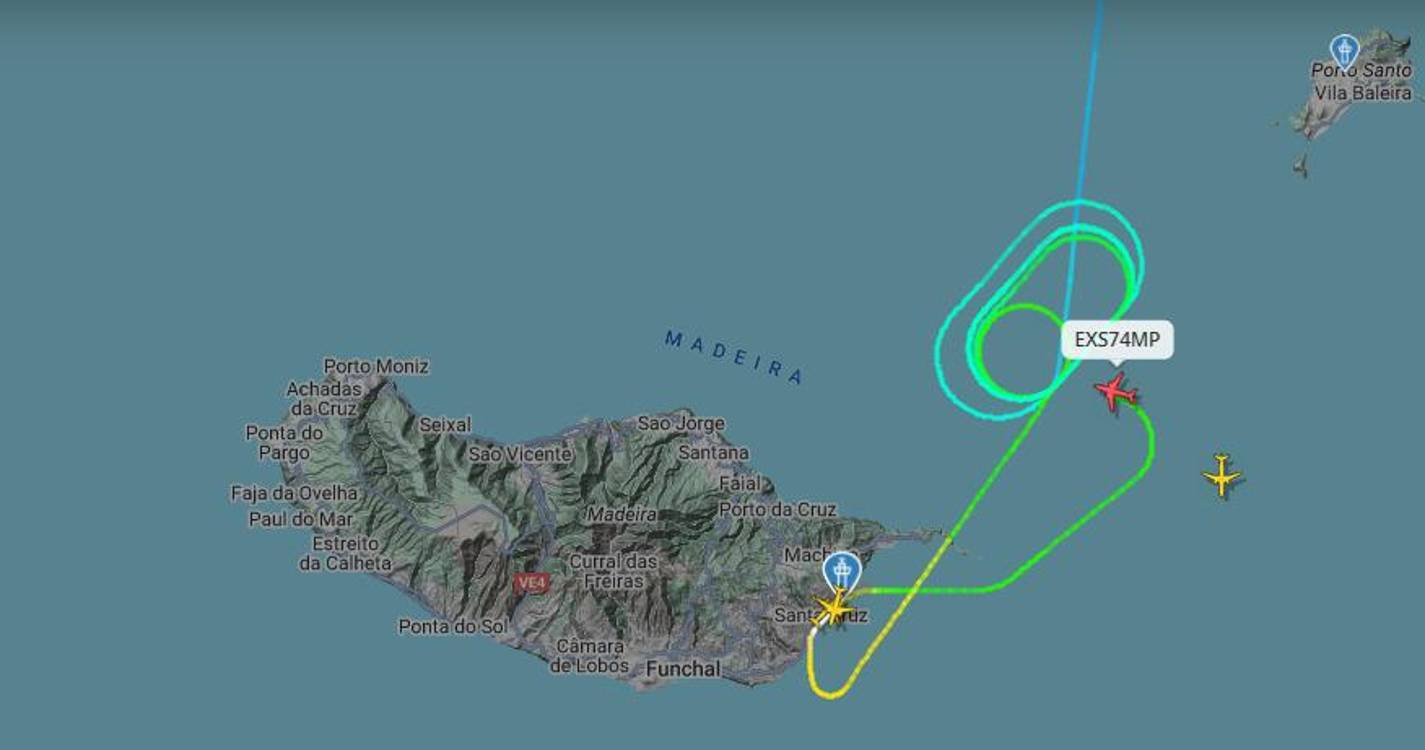Avião com dificuldades para aterrar na Madeira