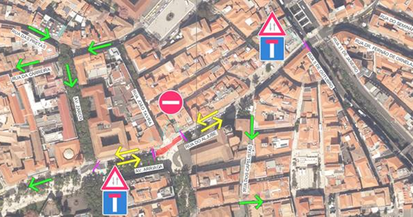 Alterações temporárias à circulação rodoviária na Avenida Arriaga