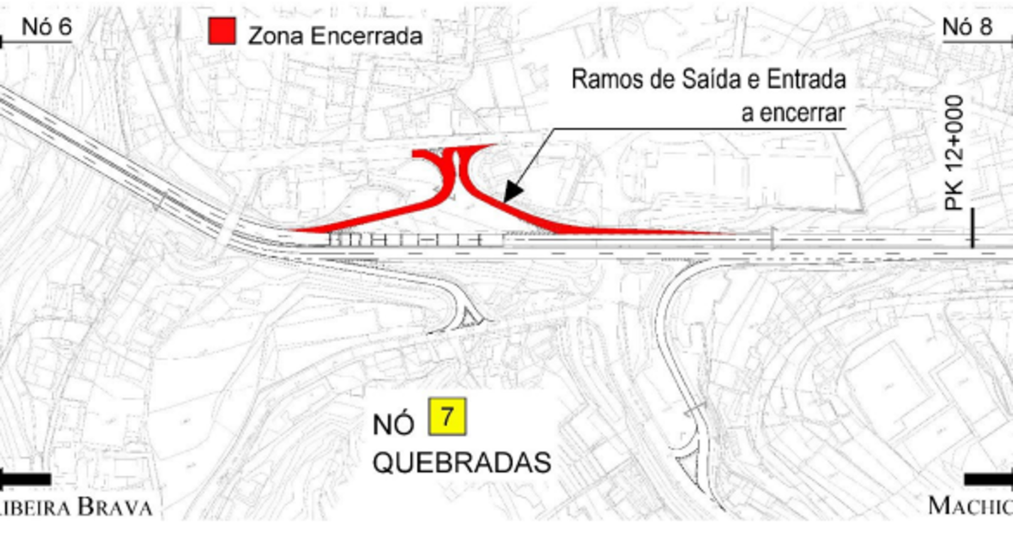 Nó das Quebradas fechado ao transito na noite de segunda para terça-feira