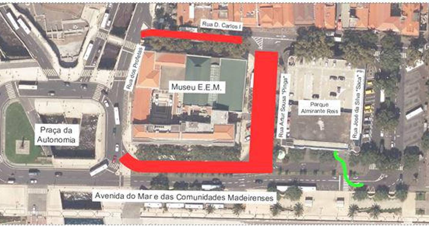 Avenida do Mar e das Comunidades Madeirenses e Rua Artur Sousa Pinga temporariamente interrompidas