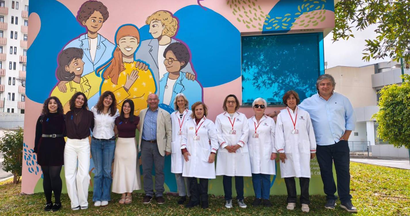 Arte dá forma à esperança em mural alusivo à luta contra o cancro (com fotos e vídeo)