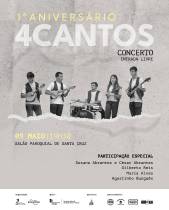 4Cantos celebra 1.º aniversário em Santa Cruz