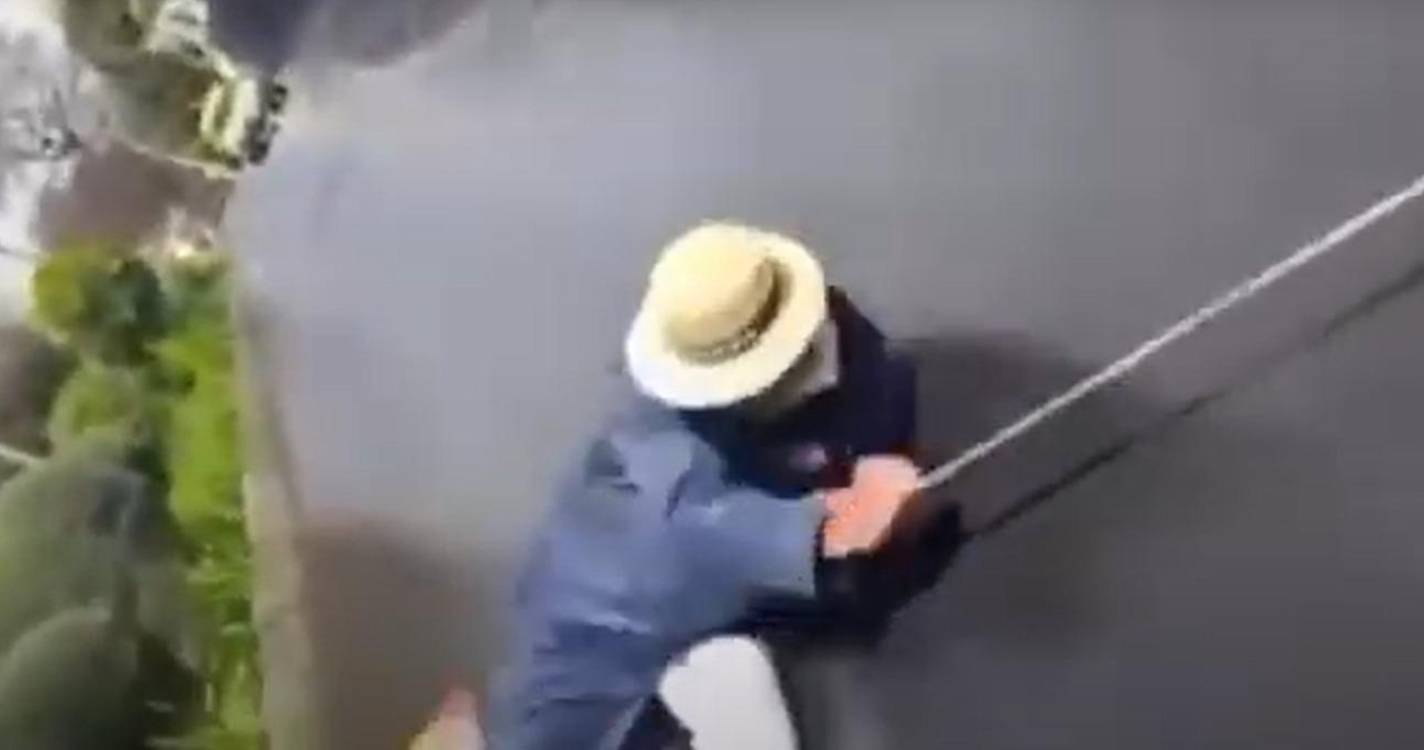 Carreiros evitam acidente mas sofrem valente susto (com vídeo)