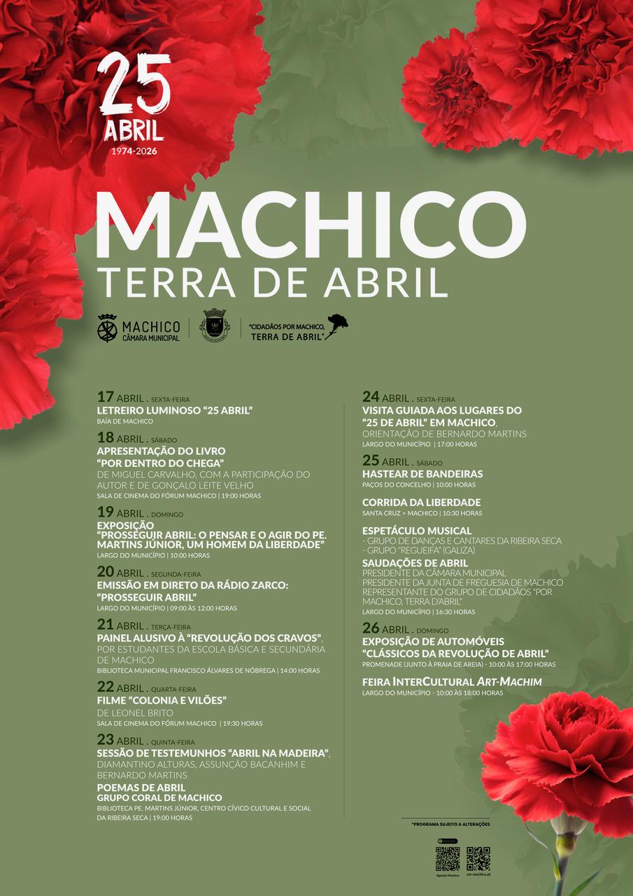 Machico assinala 52 anos do 25 de Abril com programa alargado