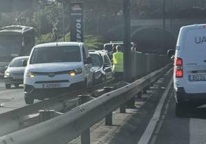 Choque na Via Rápida provoca forte congestionamento (com fotos)