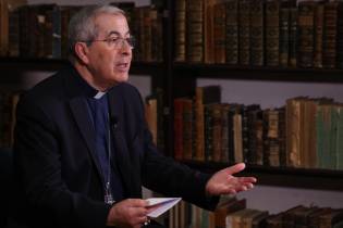 O bispo José Traquina, presidente da Comissão Episcopal da Pastoral Social e da Mobilidade Humana fala em entrevista à Agência Lusa sobre as dificuldades sociais no país e o acompanhamento da situação pela Igreja Católica, em Santarém 23.de abril de 2024.