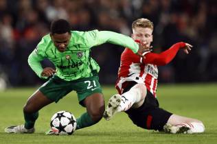 Sporting resgata empate na visita ao PSV Eindhoven da ‘Champions’