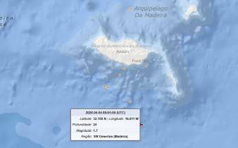 Sismo de baixa magnitude registado ao largo das Desertas