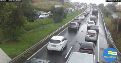 Acidente na via rápida provoca longas filas em Santa Cruz