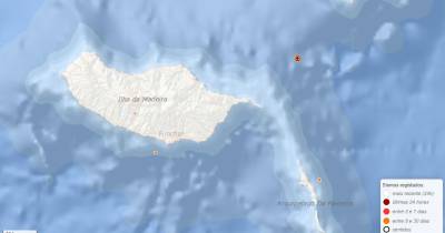 Sismo registado a nordeste de Machico esta madrugada