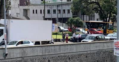 O acidente aconteceu esta tarde no Campo da Barca.
