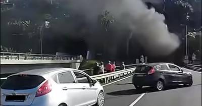 Veja vídeo do acidente hoje de manhã no túnel da Alforra