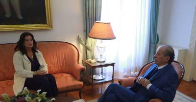 Rubina Leal apresentou cumprimentos de Natal a Ireneu Barreto pela primeira vez