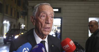 O Presidente da República, Marcelo Rebelo de Sousa, fala aos jornalistas à chega a Roma, onde inicia uma visita oficial para encontros com o Presidente de Itália, Sergio Mattarell e com o Papa Leão XIV.