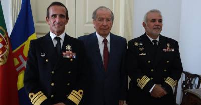 Diretor- geral da Autoridade Marítima e comandante-geral da Polícia Marítima [à direita na foto] foi recebido por Ireneu Barreto.