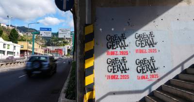 Aviso de greve geral para o dia 11 Dezembro, na Rua Dr Pestana Júnior.