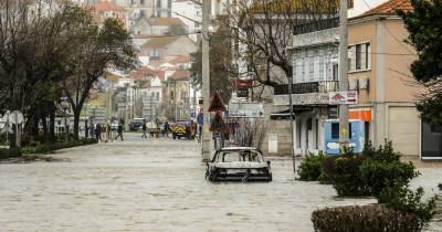 Área inundada após os efeitos da passagem da depressão Kristin, em Alcácer do Sal.