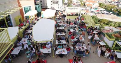 Tudo a postos para o Geórgia-Portugal na ‘fan zone’ do Madeira Shopping (com fotos)