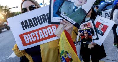 Manifestação contra Maduro na Florida.