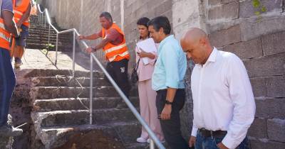 Élia Ascensão visitou obras no Subsistema das Eiras-Pinheirinho, no Caniço.