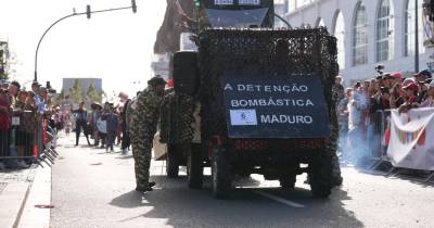 Detenção bombástica’ de Maduro retratada no Cortejo Trapalhão (com vídeos)