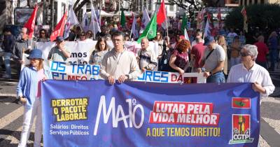 Dia de luta e de apelo à adesão à greve geral de 3 de junho contra pacotes laboral (com fotos)