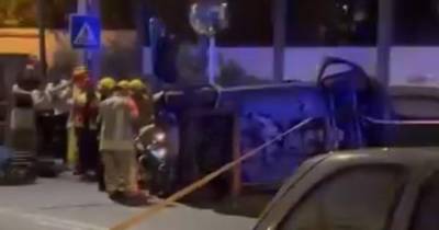 Capotamento no Estreito de Câmara de Lobos deixa idoso encarcerado