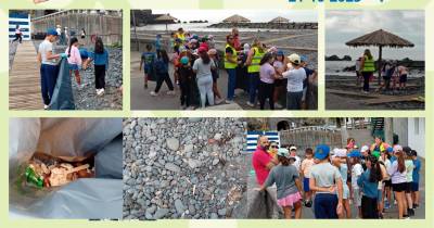 Alunos da EB1/PE/C da Ponta do Sol realizam limpeza da Praia da Ponta do Sol