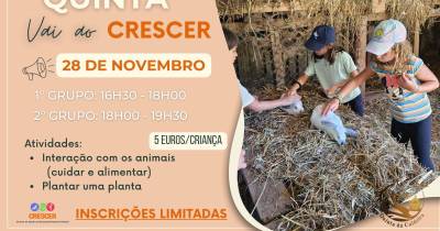 CRESCER promove dia 28 de novembro uma iniciativa com o ‘Crescer na Quinta’